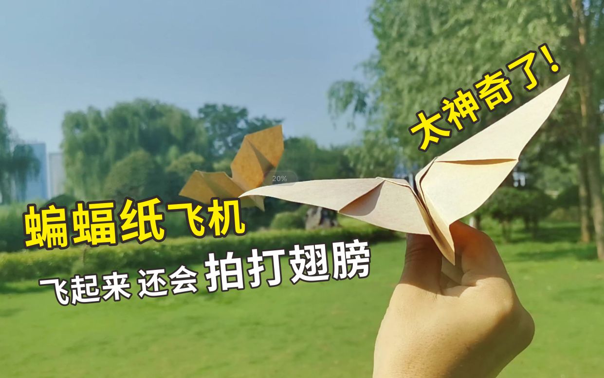 蝙蝠冲浪纸飞机折法图片