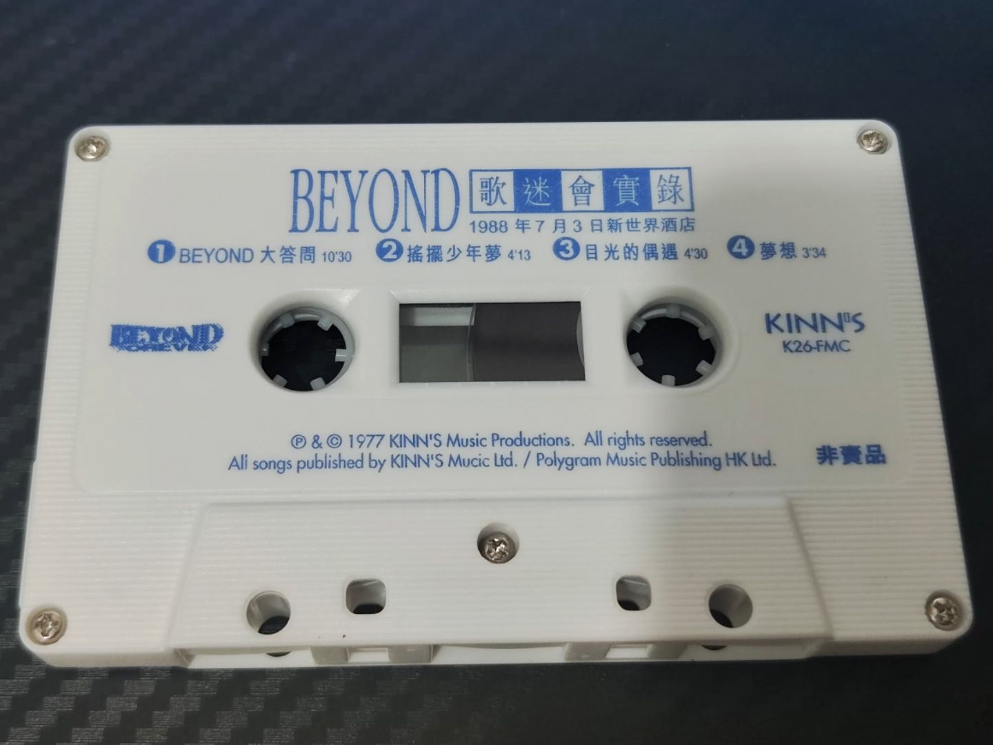 [图]【磁带采集】BEYOND 1988年歌迷会实录 试听