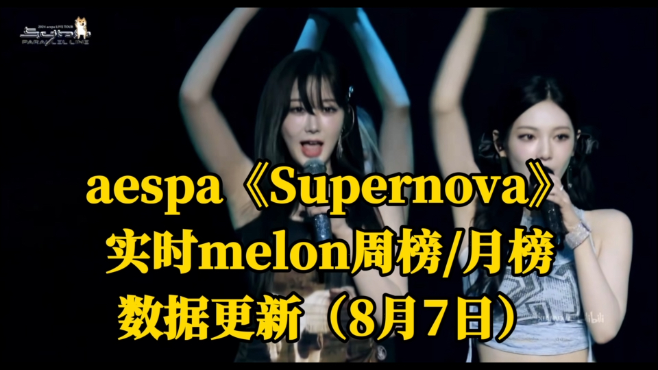 aespa《Supernova》,实时melon周榜/月榜,数据更新(8月7日),稳住,差距缩小到两万四了.哔哩哔哩bilibili