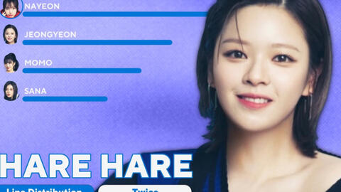 twice】最新日专hare hare个人有效镜头分配排名～阳间曲回归大发！！_