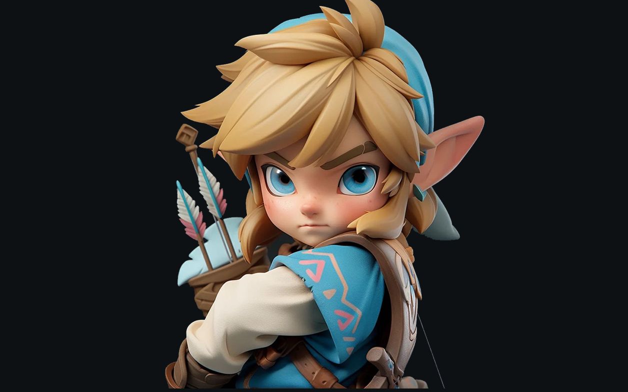 【塞尔达传说】林克手办zb雕刻制作 头发衣服上色教程