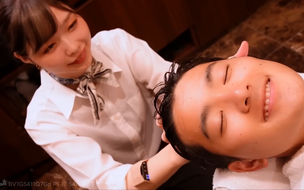 [图]【TOKYO MASSAGE】东京银座高级私人理发室最棒的治愈！理发，修面，洗头，头部按摩，助眠解压