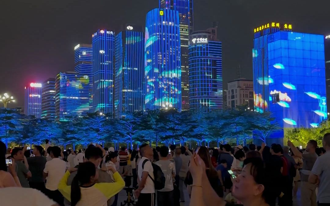 深圳市民中心灯光秀打卡
