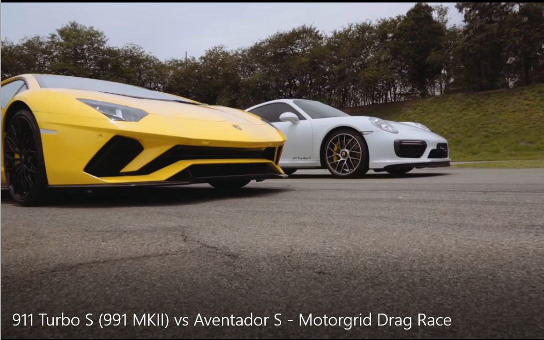 保时捷911 turbo s (991 mkii) vs 兰博基尼aventador s