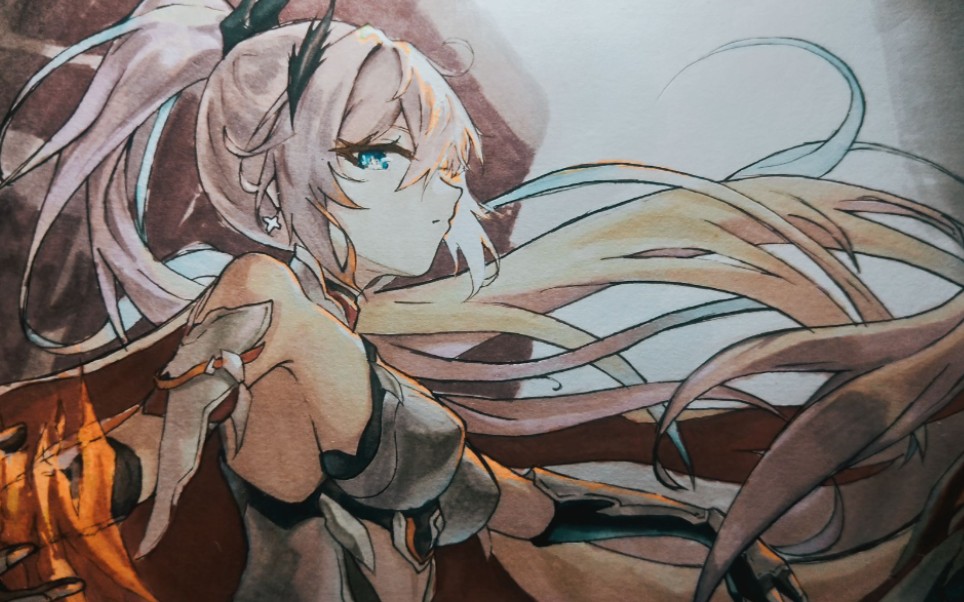 为世间所有美好而战!临摹绘画崩坏三琪亚娜