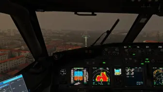 微软模拟飞行737-800雨中进近厦门高崎机场05跑道