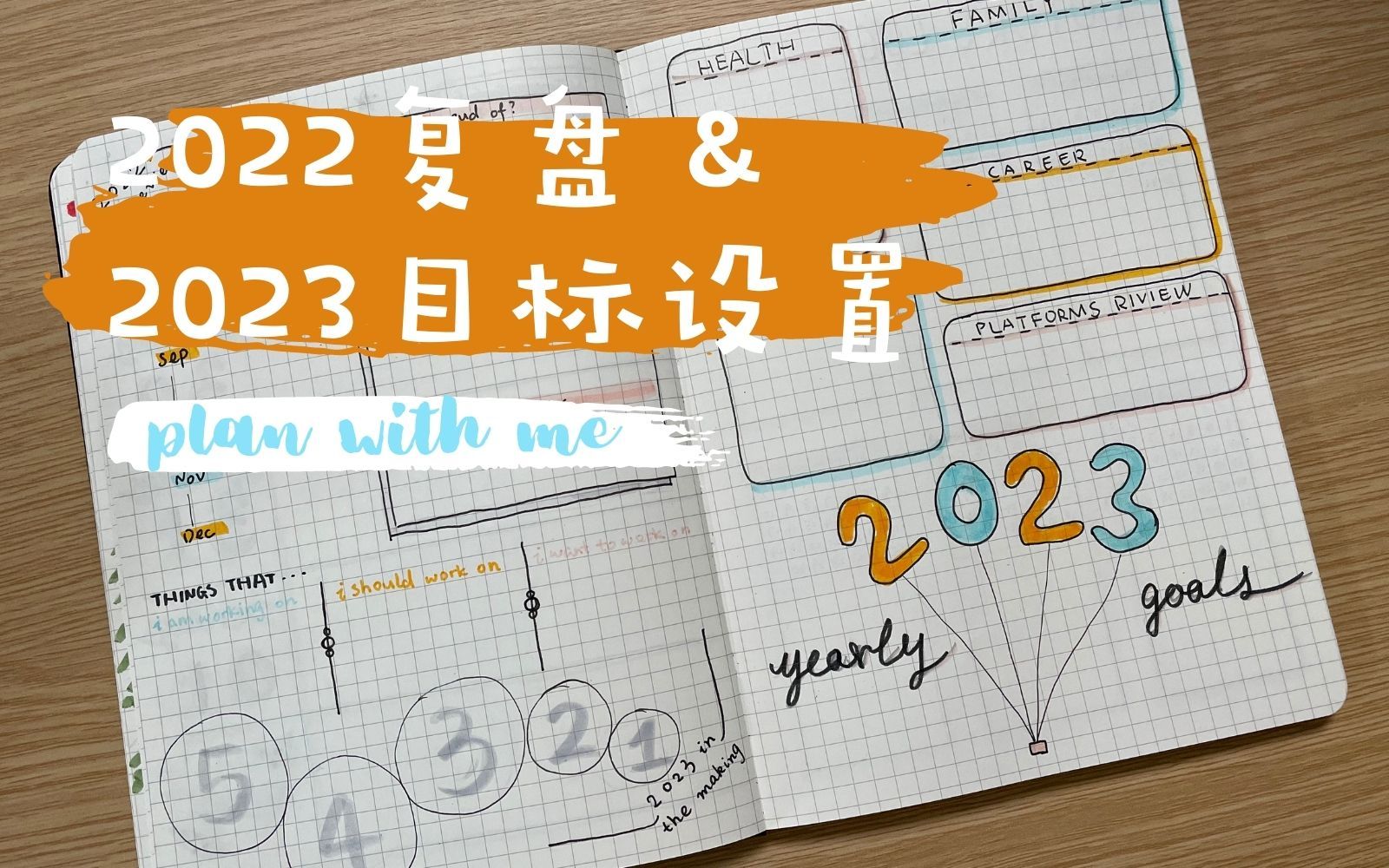 [图]【子弹笔记】2022年复盘思路+2023年规划展望｜Bujo Setup｜反思是前进最好的动力｜手账日程本｜自律生活｜有效规划｜保持身心健康｜总结｜身体心灵