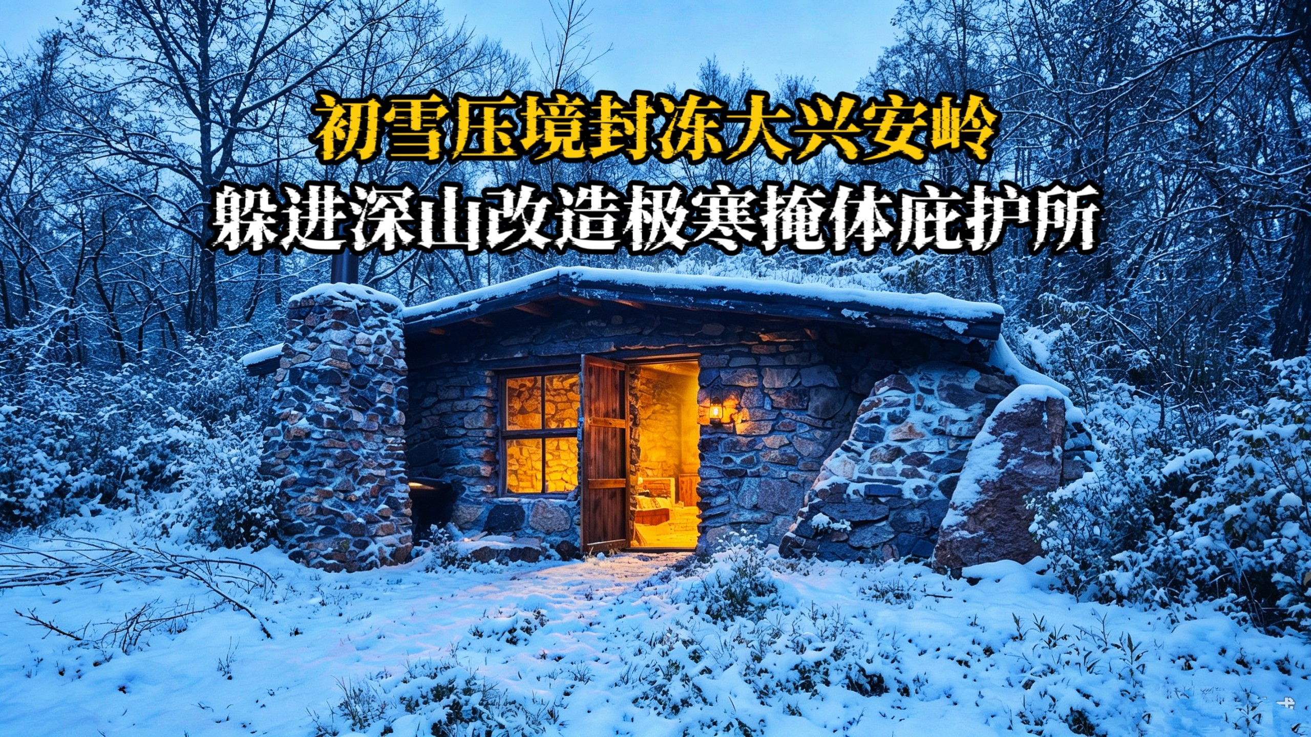 风雪夜独自回黑龙江荒野据点，室内炉火正暖饱餐饮酒，听着外面大雪安静度过慢慢长夜