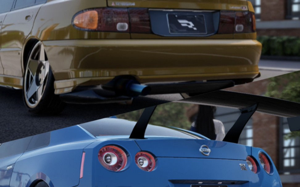 [巅峰极速]日产gtr r35和三菱evo 3代混剪//巅峰极速试玩