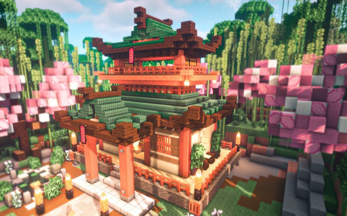 【minecraft建筑教程】如何建造一个日式房子 #07[hakdow]