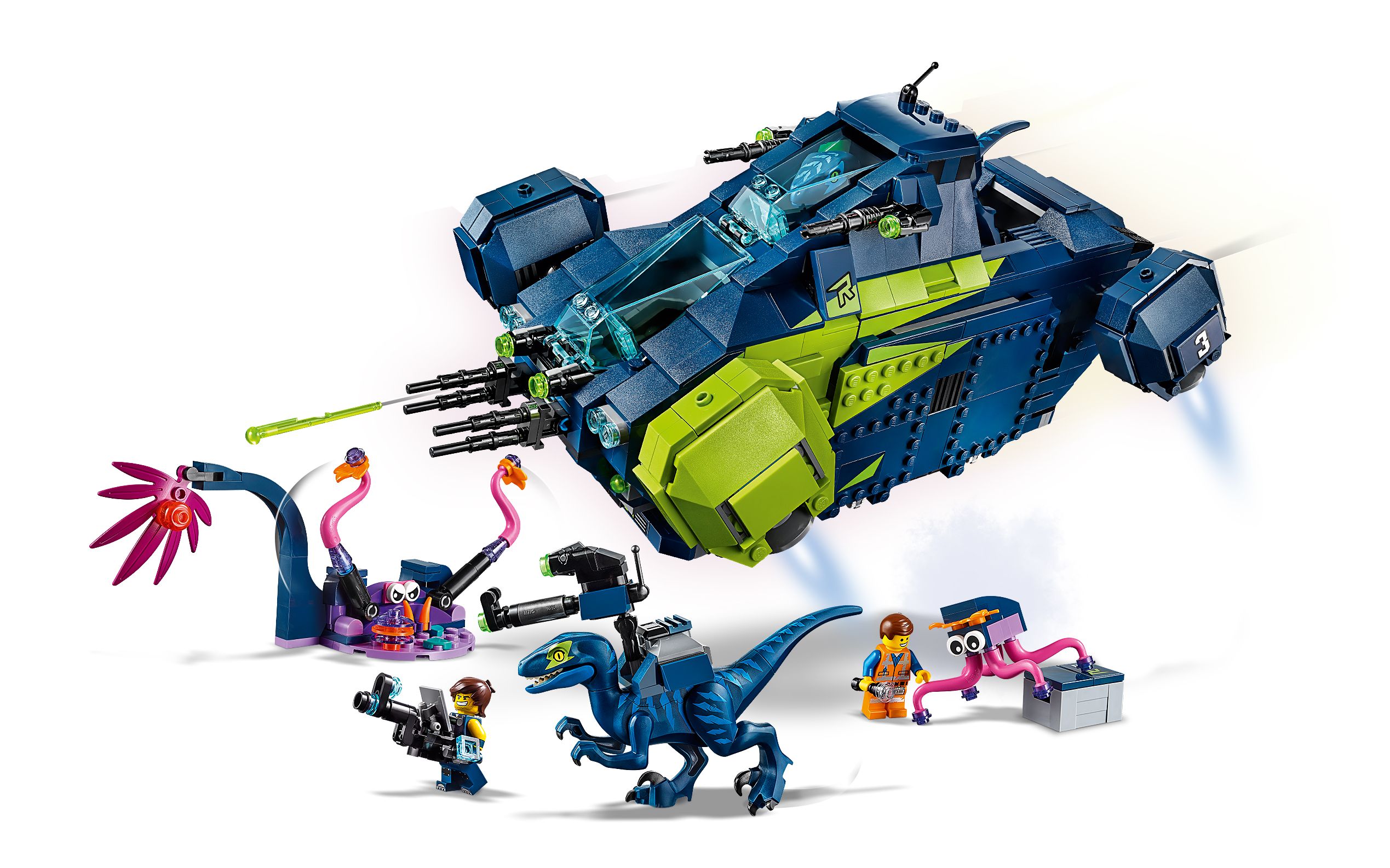 乐高 lego 70835 乐高大电影 雷克斯的战斗飞船 拼搭搬砖视频