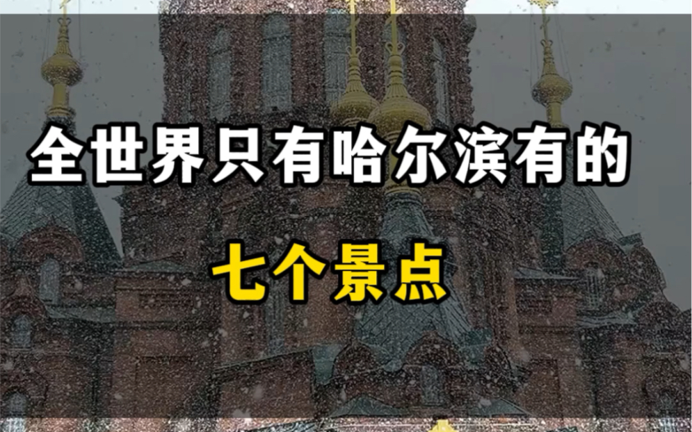 全世界只有哈尔滨才有的七个景点#旅游景点#旅游胜地#旅行推荐官 #哈尔滨#旅游哔哩哔哩bilibili