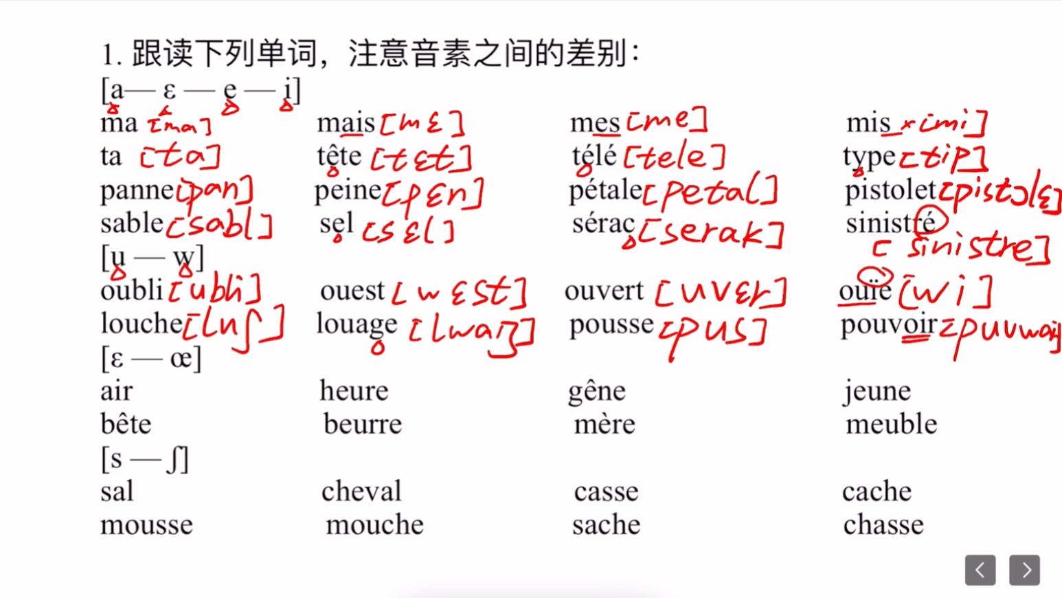 [图]简明法语课后练习第四课第一题