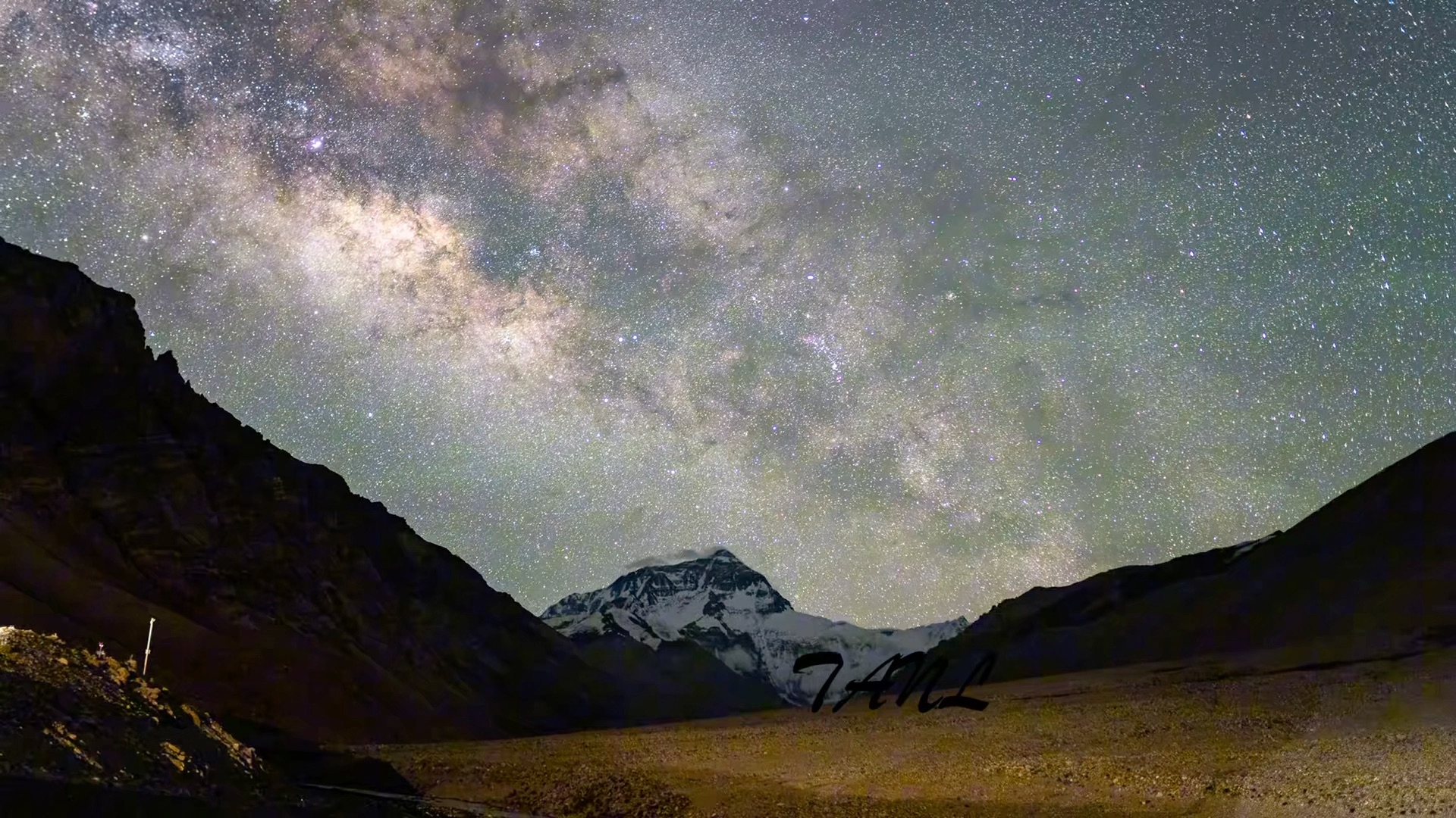 珠峰星空照片图片