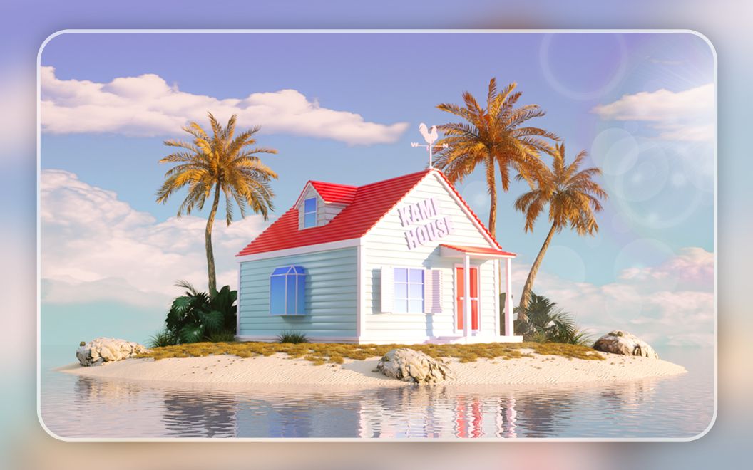 c4d-kame house龟仙屋建模渲染-渲染部分