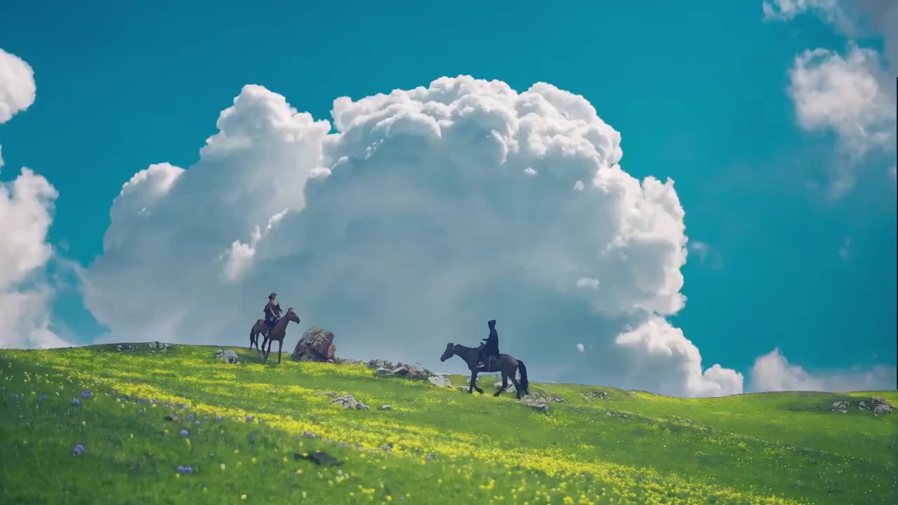 "我想和你听草原的风 安静又自由"