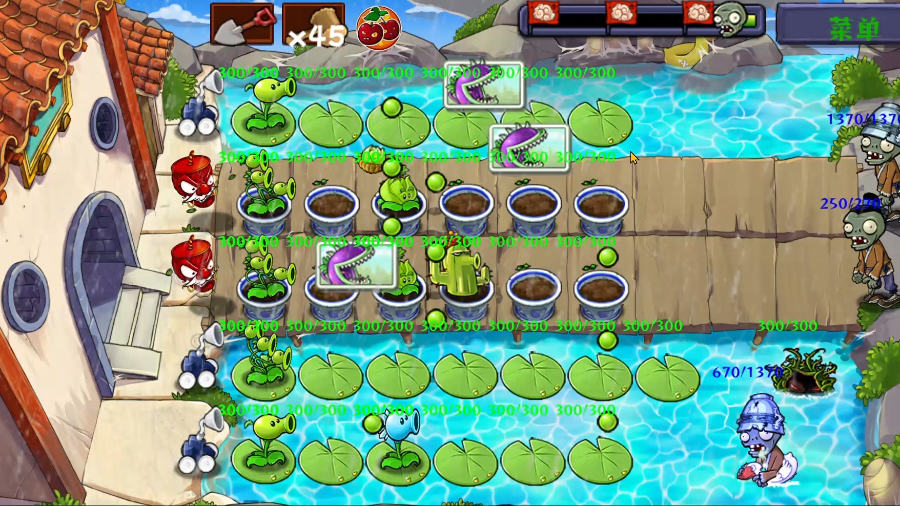 【pvz整合版】大战蜘蛛精 1-2(无损)