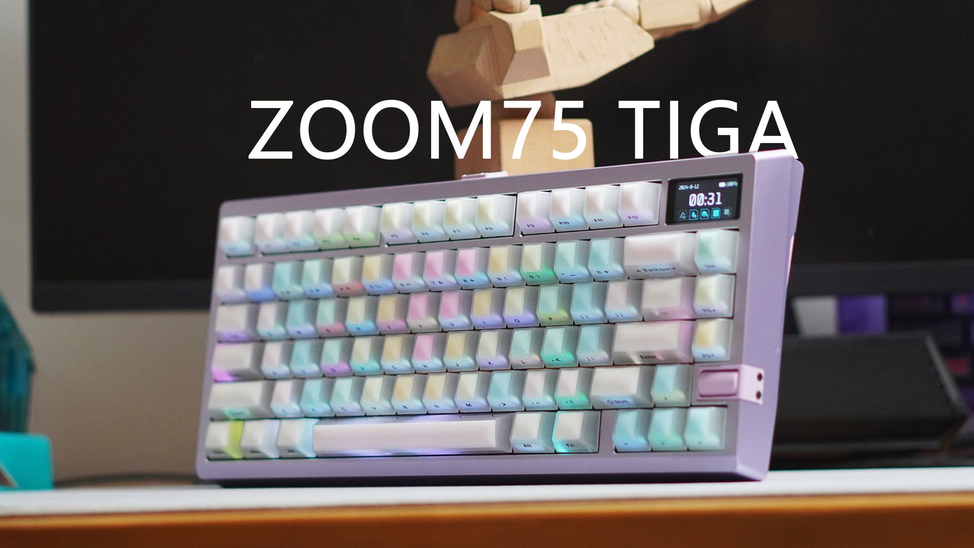 自定义配件管够!MELETRIX ZOOM75 TIGA装配赏析哔哩哔哩bilibili