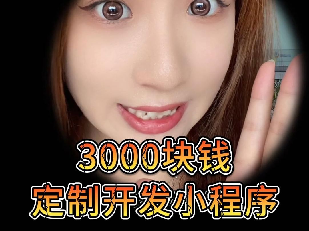 3000块钱定制开发小程序哔哩哔哩bilibili