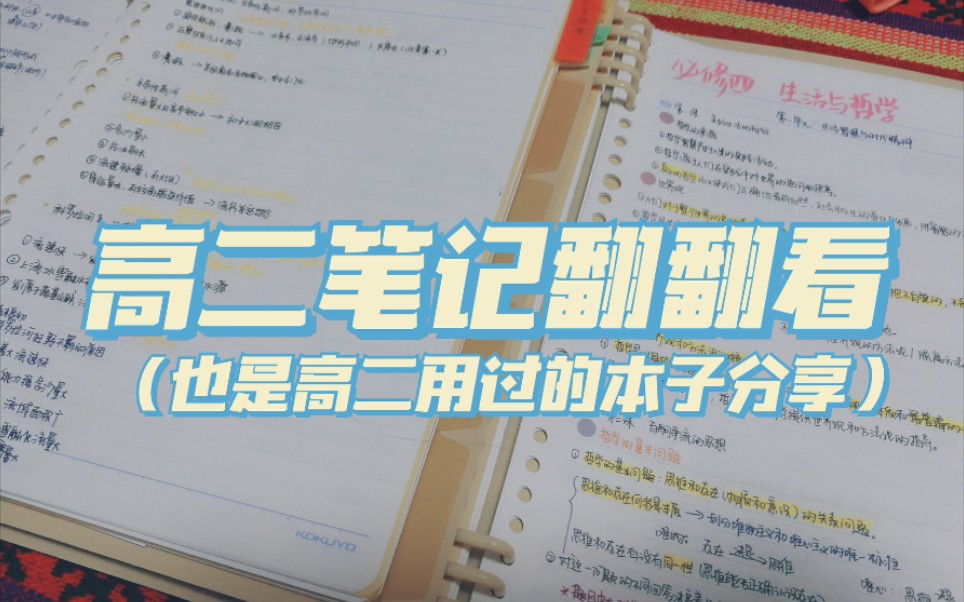 活页本大分享 | 高二一年用过的大部分笔记本以及笔记分享/国誉爱好者哔哩哔哩bilibili