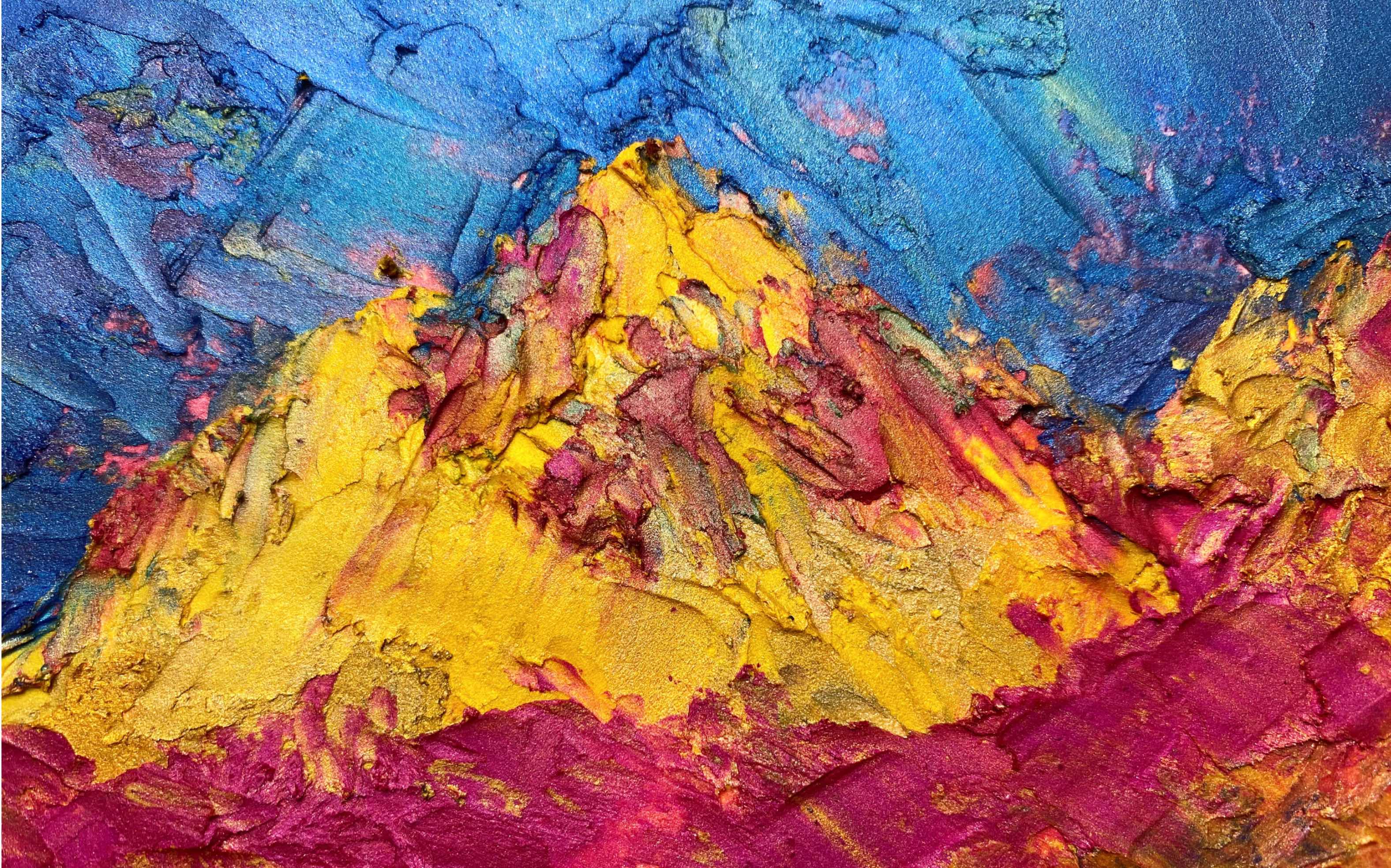 【油画棒】三原色撞色,刮刀的运用