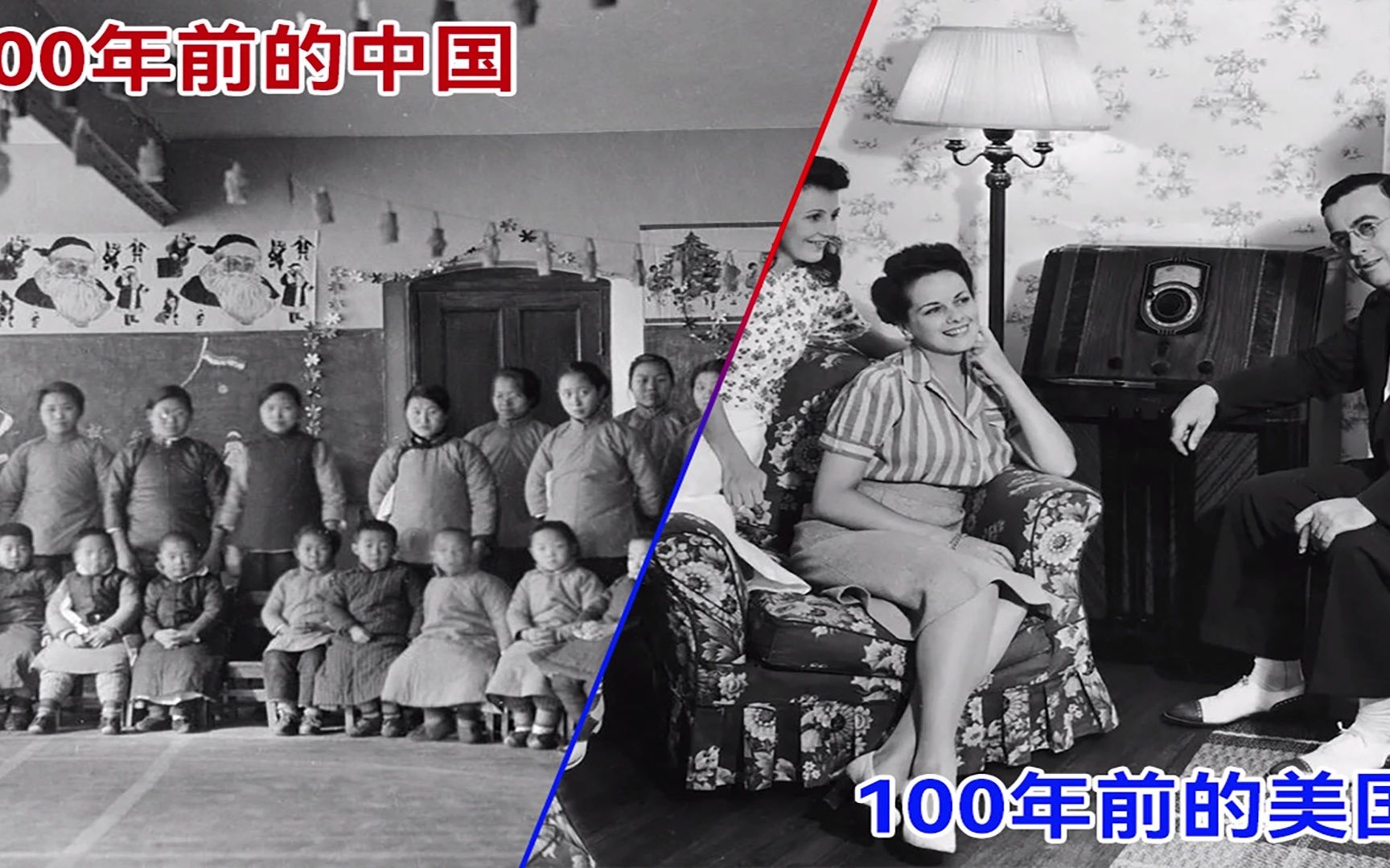 中国与美国100年前后对比