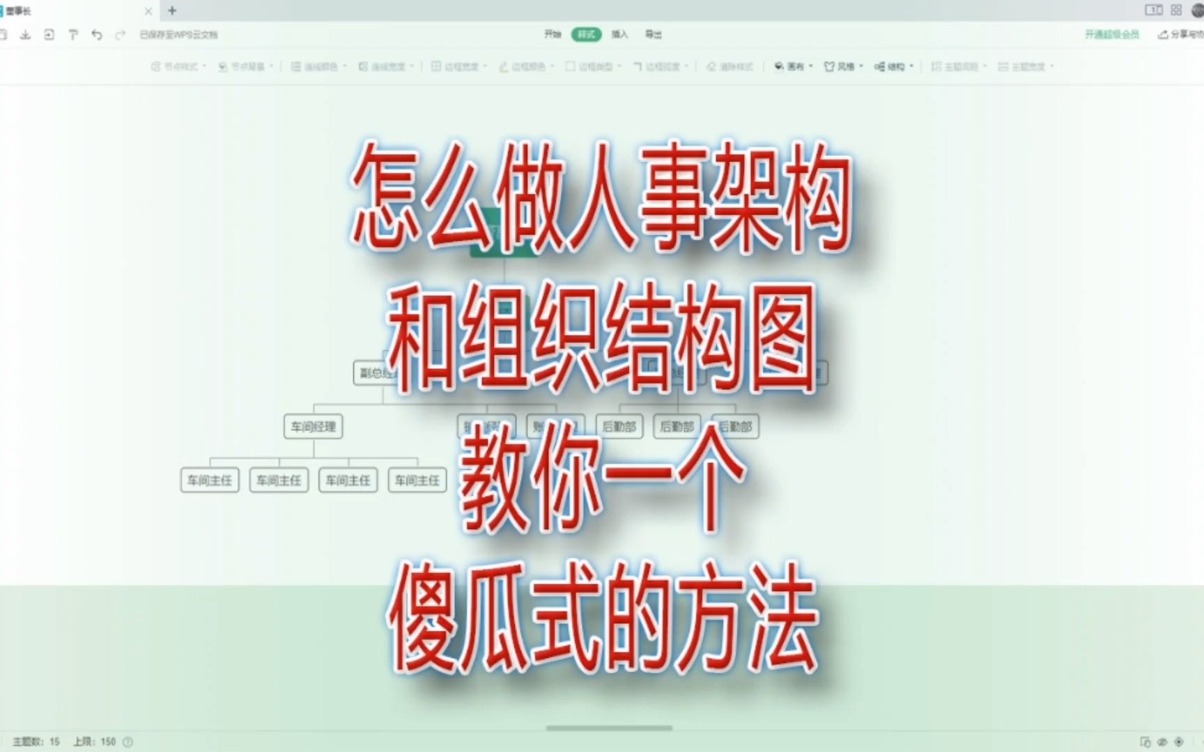 怎么做人事架构和组织结构图,教你一个傻瓜式的方法|第120记哔哩哔哩bilibili