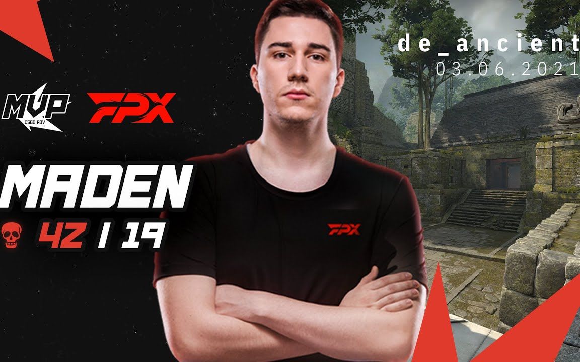 【csgo】pov funplus phoenix maden (42/19) vs g2 (de_ancient)