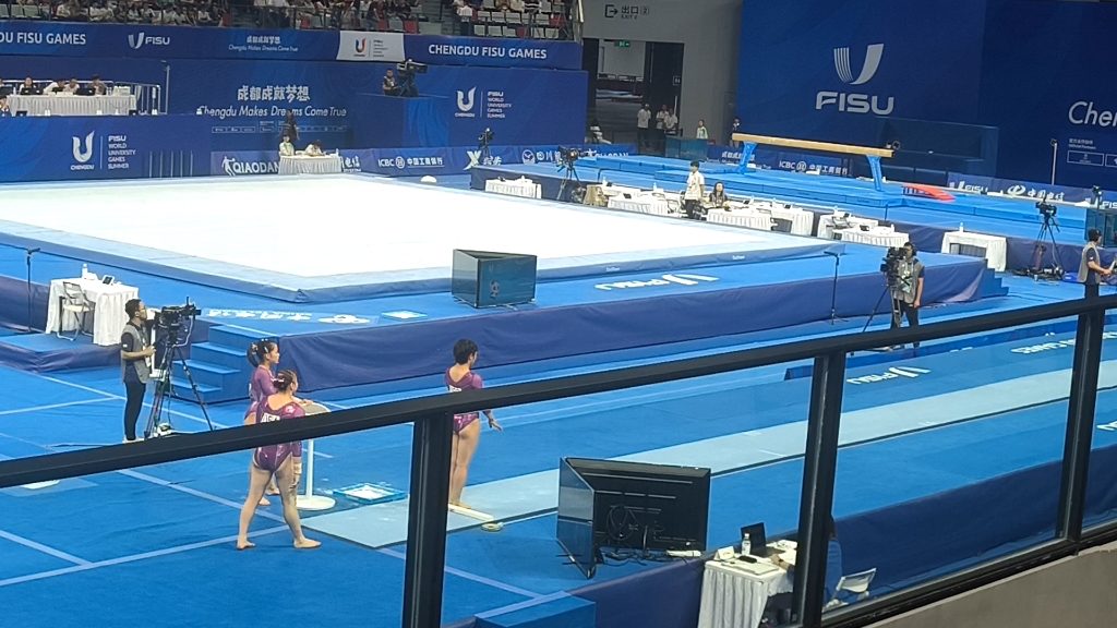 【大运会】日本女队跳马热身