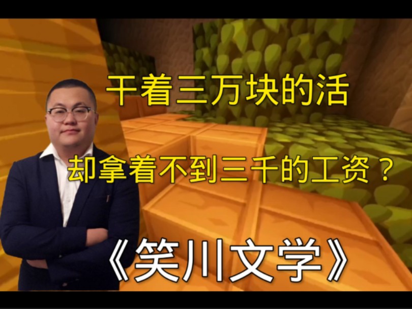 【笑川文学】干着三万块的活,肩上担着三百万的责,却拿着不到三千的工资甚至没工资……哔哩哔哩bilibili