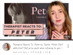 Скачать видео: 中英双语机翻Mend With Mere Therapist Reacts To: Peter by Taylor *Peter Pan? addiction?