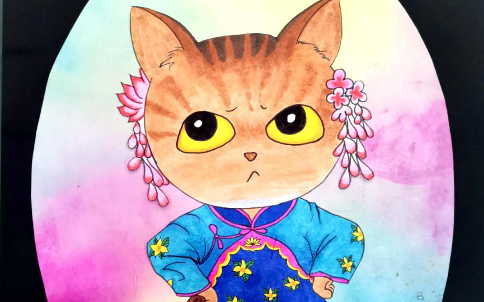 【儿童画】《京剧猫》_哔哩哔哩 (゜-゜)つロ 干杯~-bilibili
