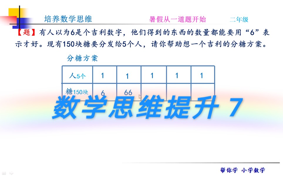 6是个吉利数字,把150个糖发给5个人,你能想一个吉利方案吗?哔哩哔哩bilibili