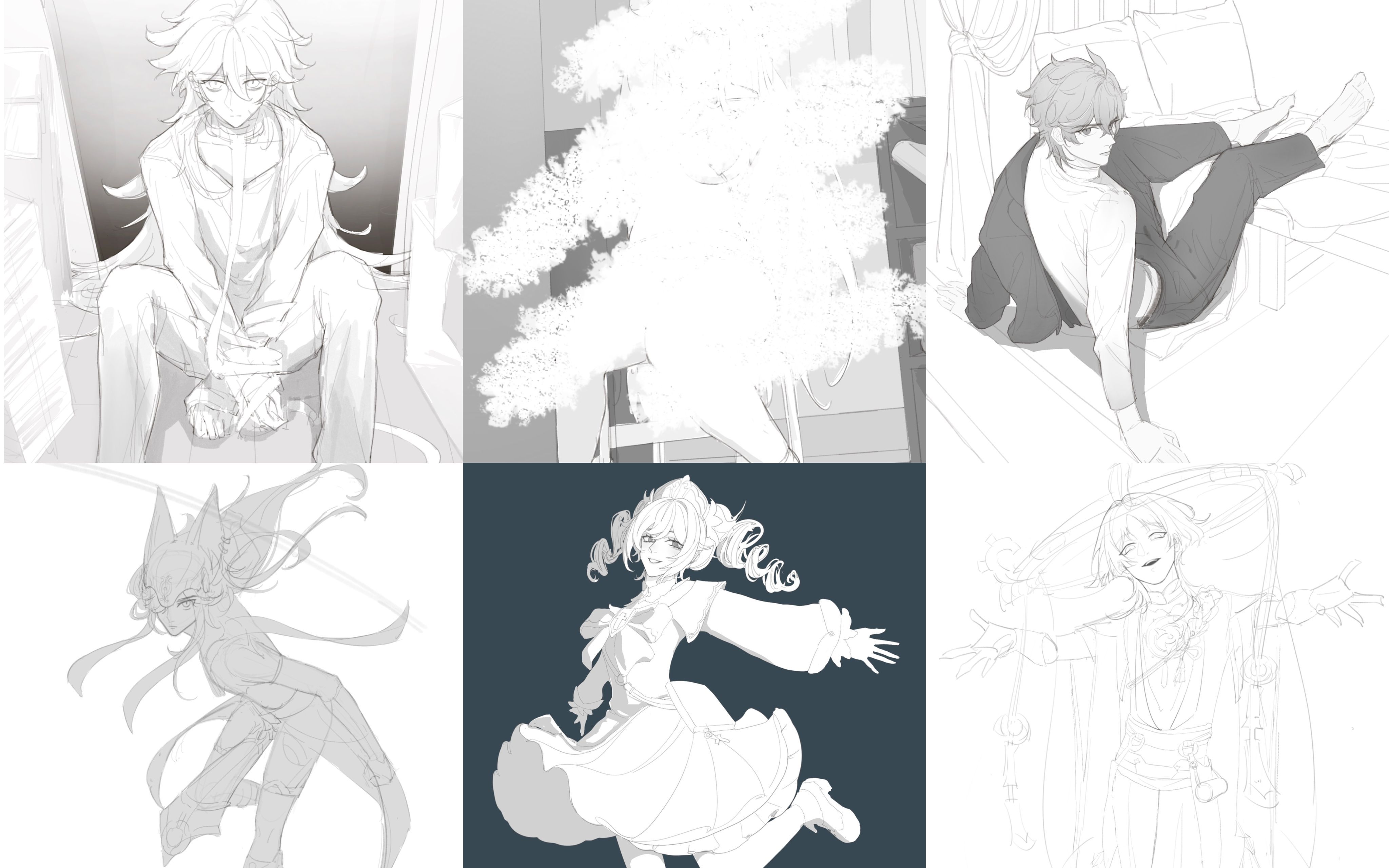 六张全身绘画练习（视频最后有展示） 哔哩哔哩