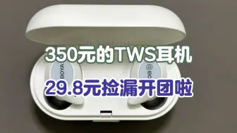 Download Video: 350元的TWS蓝牙耳机，29.8元捡漏周四开团啦！