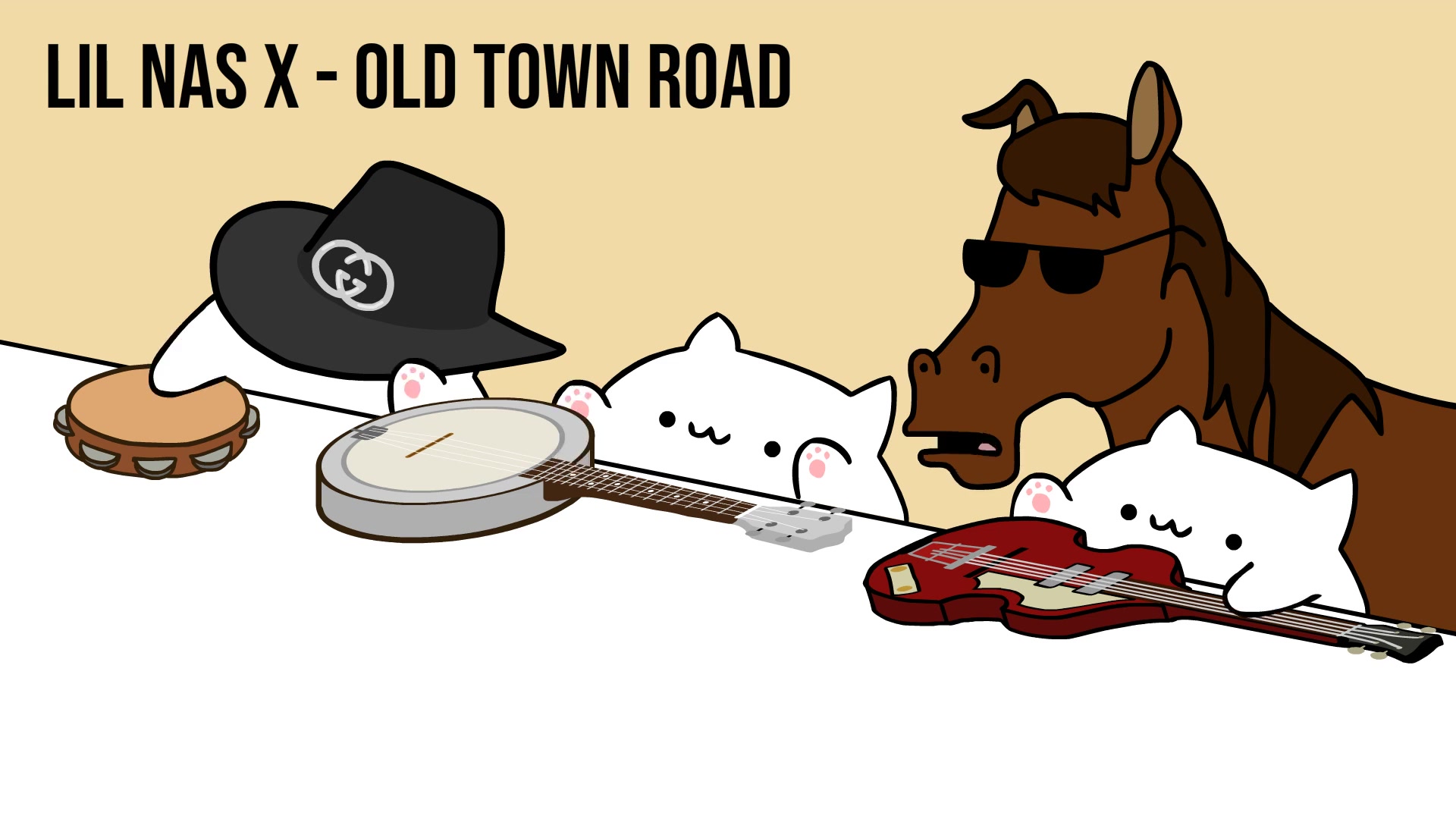 [图][翻唱CoverSongs]萌猫翻唱老城路（Old Town Road）-Bongo Cat Cover