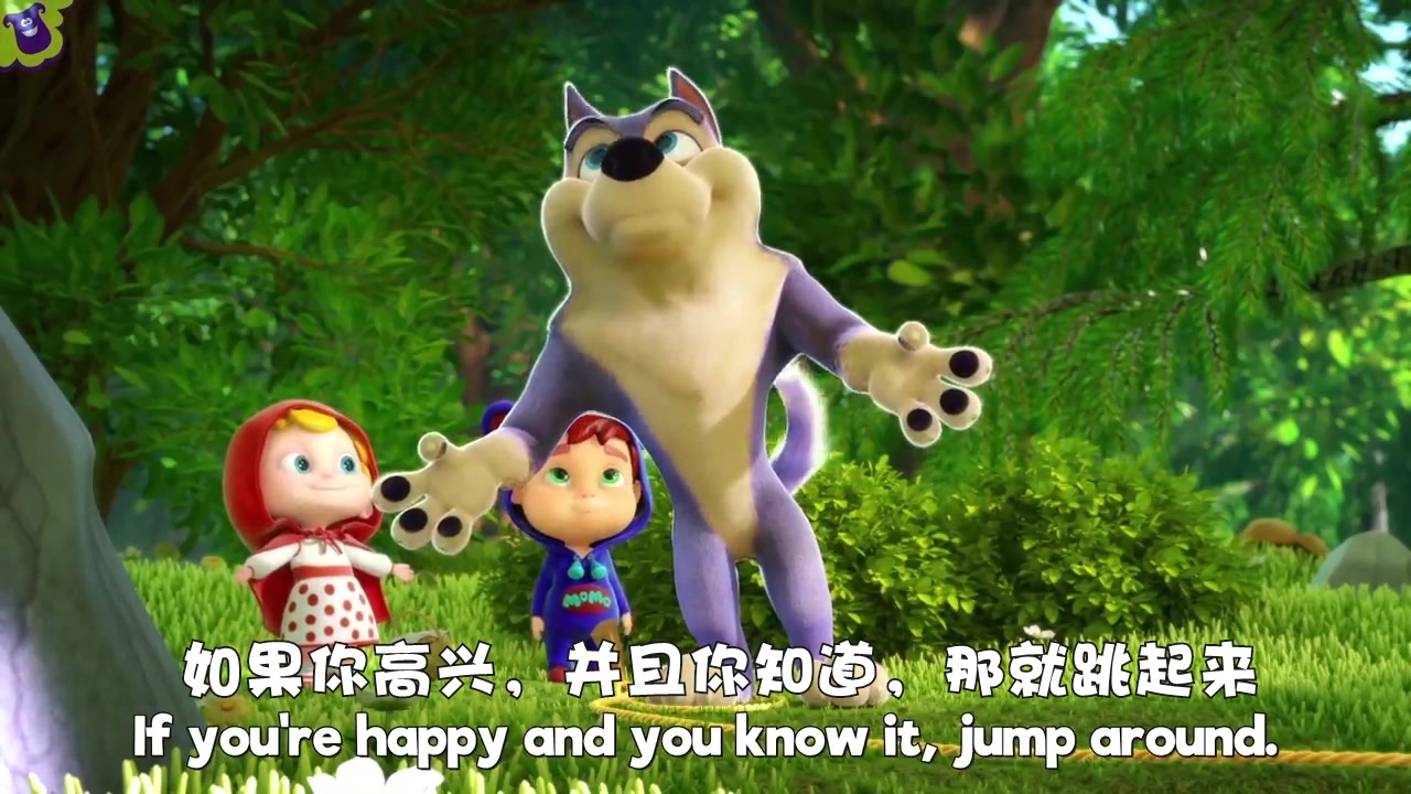 [图]【英文教育歌谣】如果你高兴就拍拍手If you happy and you know it, clap your hands【Flying166中英文字幕】