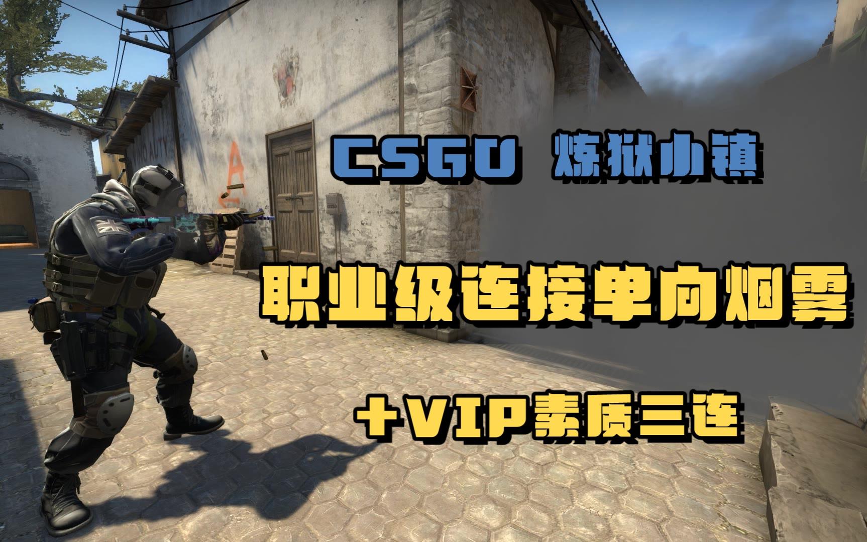 csgo 炼狱小镇 职业级连接单向烟雾 vip素质三连