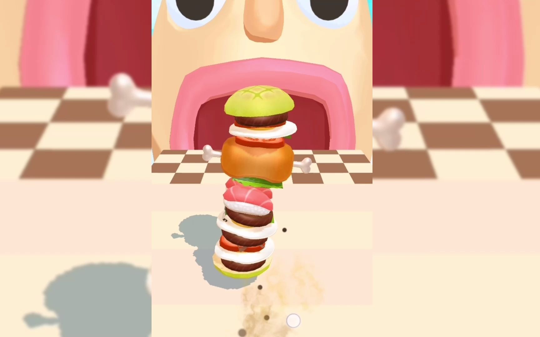 冒黑烟的臭袜子汉堡吃下去要吐了_手机游戏热门视频