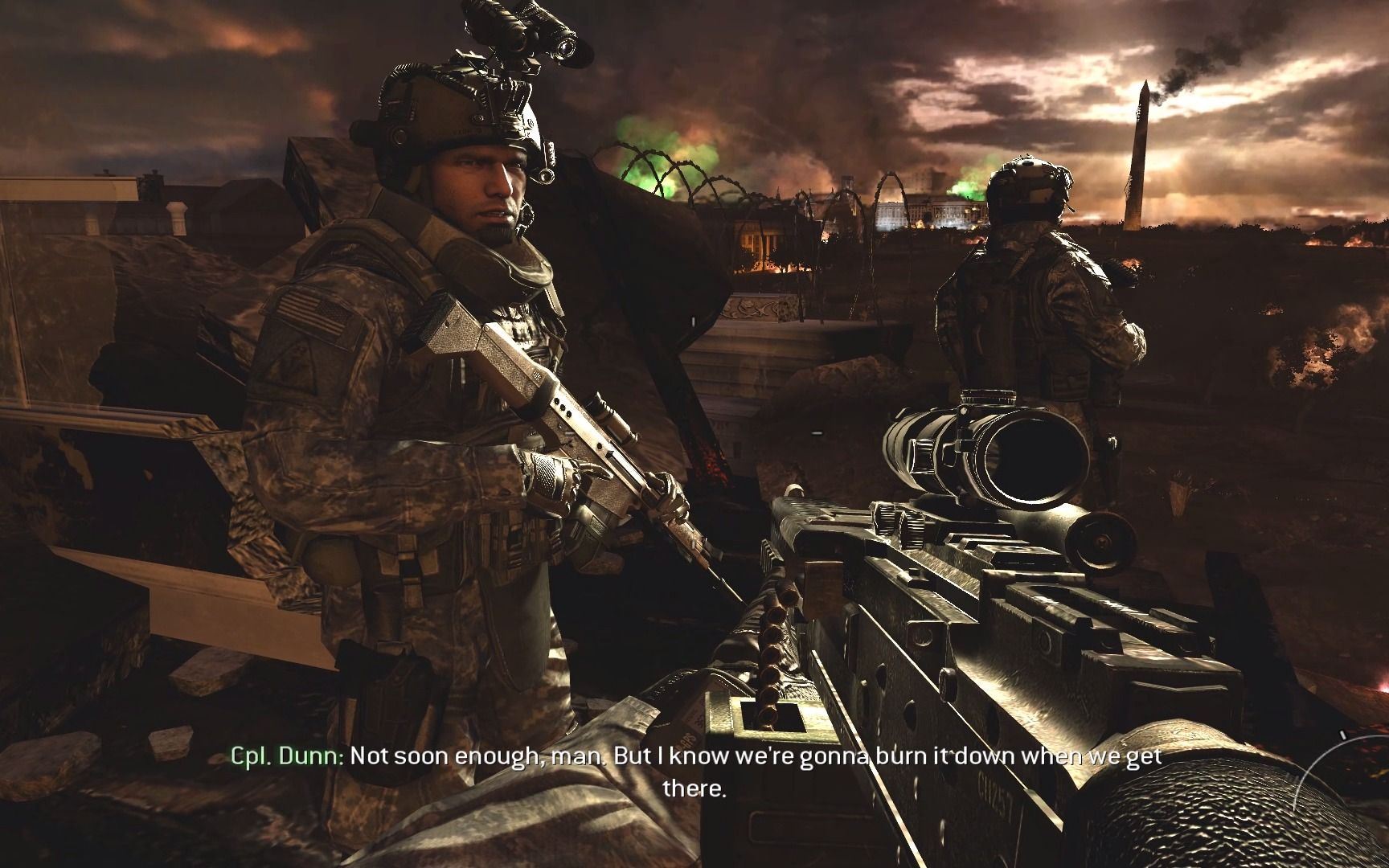 使命召唤6 游骑兵从敌人手里夺回白宫 ,燃起来了