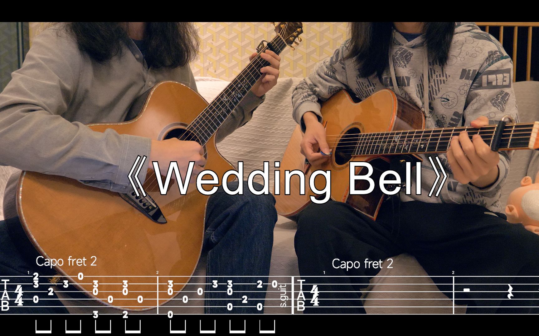 [图]『双吉他附谱』DEPAPEPE《Wedding Bell》找个小伙伴一起练吧！