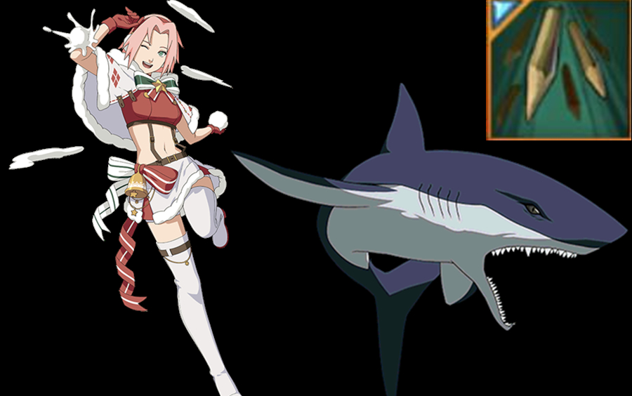 火影忍者秋风,圣诞小樱:扦插加鲨鱼,伤害直接爆炸!