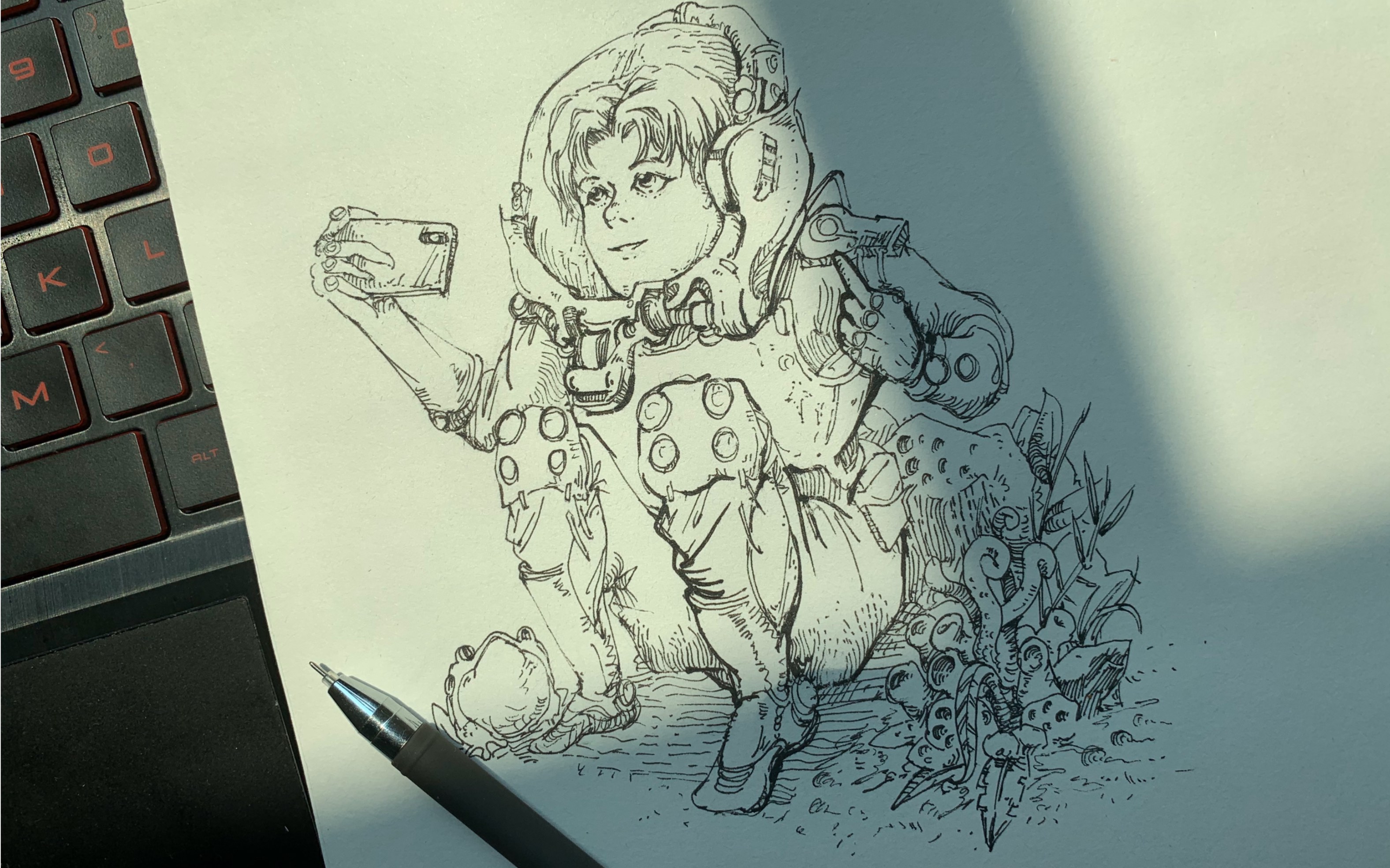 【速写练习】自拍的傲娇弟弟