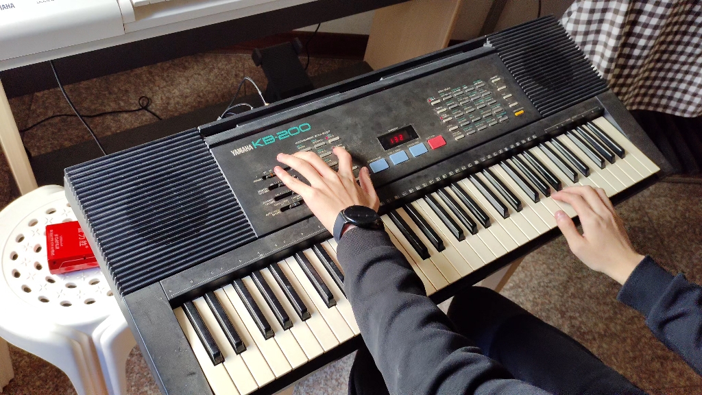 使用雅马哈kb-200单排键演奏超级马里奥64雪山场景bgm