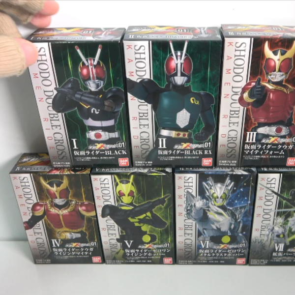 转载】掌動-XX 仮面ライダー01 全7種 開封 ダブルクロス SHODO