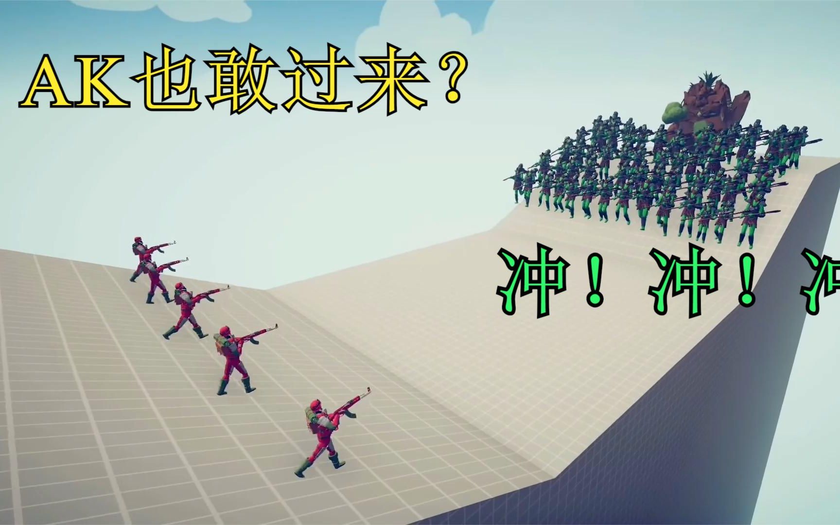 [图]全面战争模拟器：神魔对战，100个魔兽人 vs 5个神之兵种！