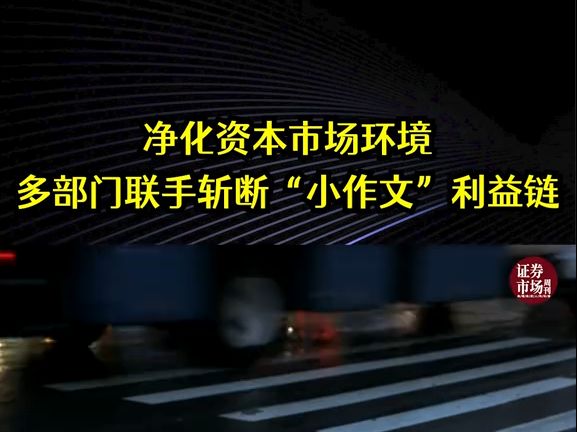 净化资本市场环境 多部门联手斩断“小作文”利益链哔哩哔哩bilibili