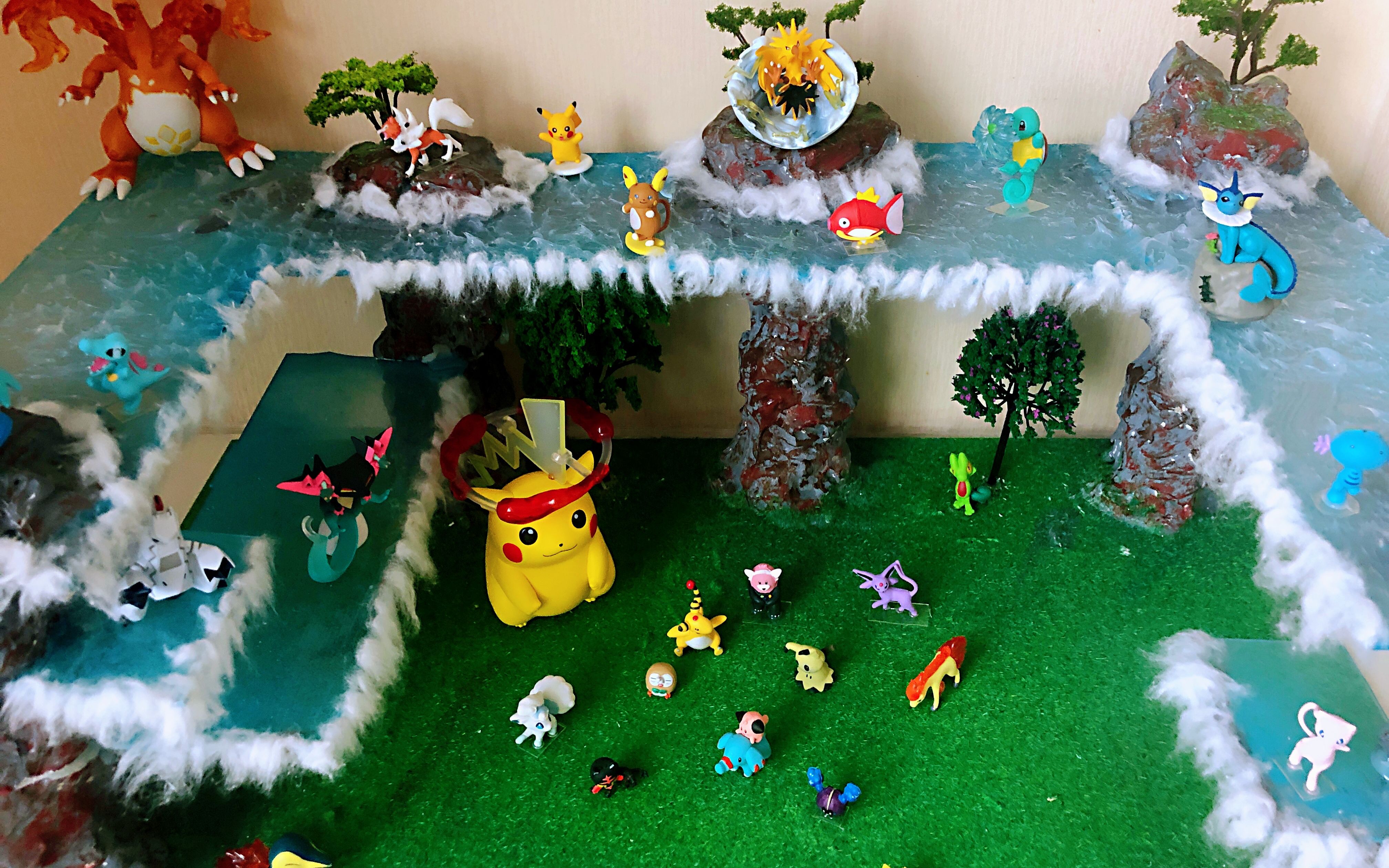 【吓猴蹲】大尺寸多层精灵宝可梦场景