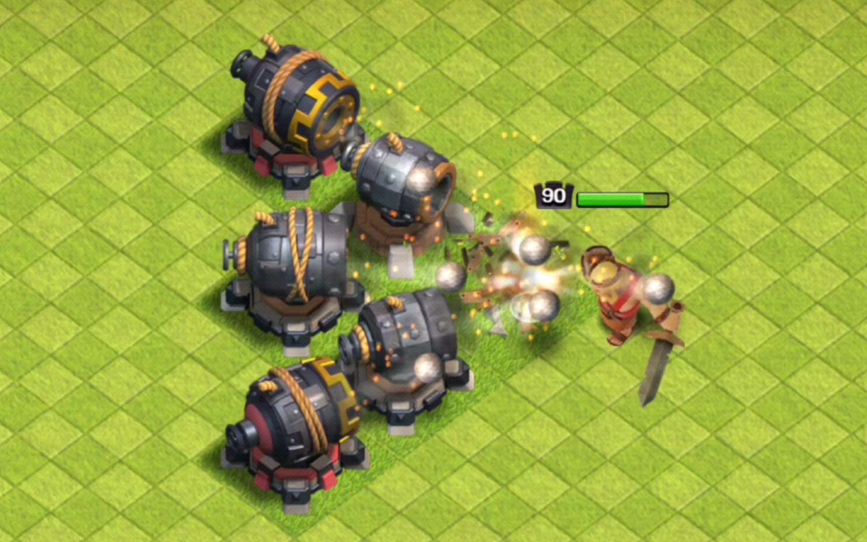 1-5级巨型加农炮(都城版)vs满级四王,小弓箭手竟成为女皇间谍?