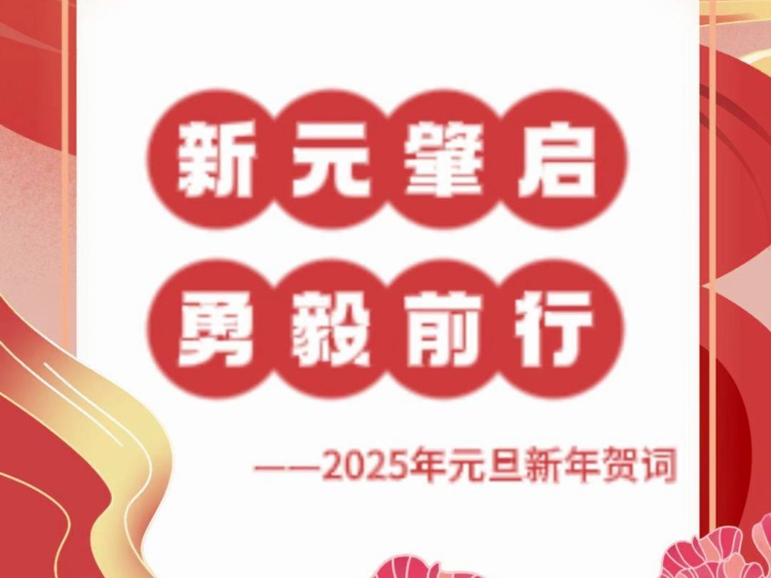 新元肇启,勇毅前行2025年元旦新年贺词哔哩哔哩bilibili